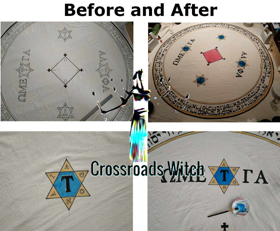 After filling the circle with paint